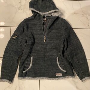 Marmot size Large gray fleece pullover
